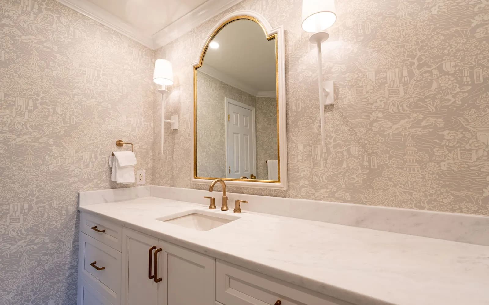 Primary bathroom with a walk-in shower — after